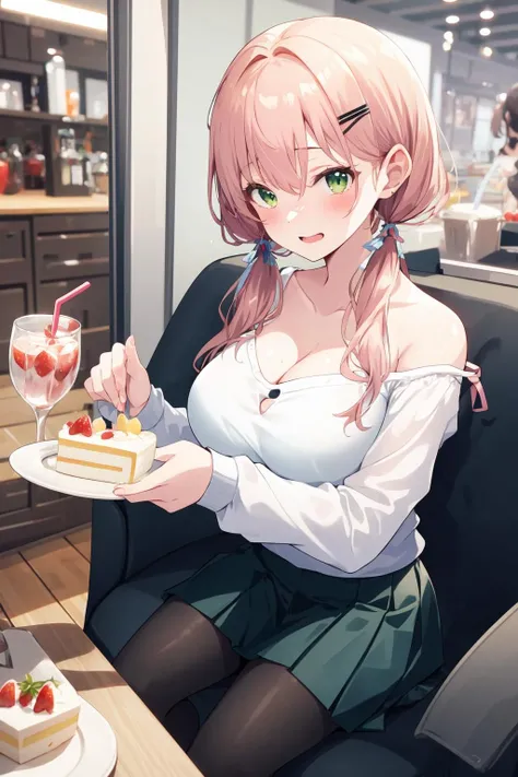 table top、High resolution、2 people、2 peopleの女の子、twins、2 peopleの可愛い女の子、big and full breasts、naughty body、underwear only、See-through、pink lingerie、throw、sit on the seat、Look up at me、confused face、blush、black pantyhose、female shape'Private parts are clearly visible、I can see the nipples、navy check skirt、micro mini skirt、very short skirt、trainの中、train、molestation、being touched by a man、Many people々、in the crowd、Man sitting next to me、The guy also touches my thighs、open your legs、No panties、put the chest on the tray、nipples are transparent、bakery、waitress uniform、beret