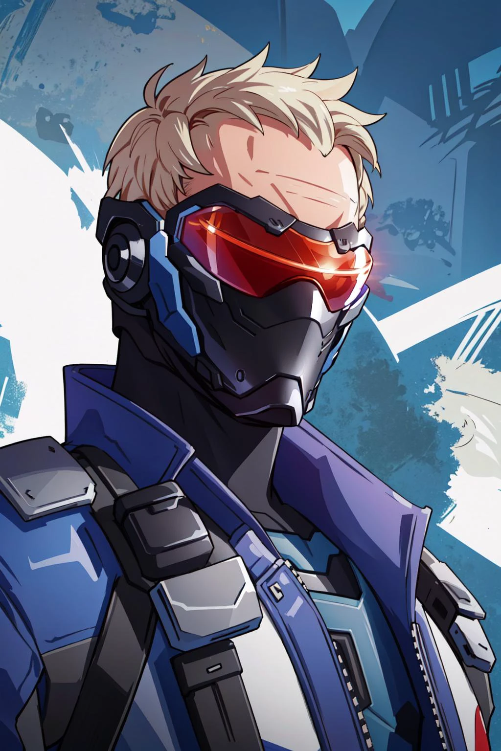 (masterpiece, best quality), intricate details, 8k, artstation, wallpaper, official art, splash art, sharp focus,
1man, <lora:soldier76:0.8> soldier76, visor, mask, jacket,