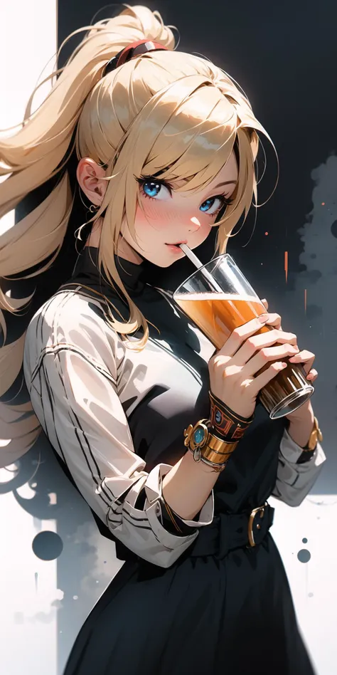 ultra-detailed,masterpiece,best quality,extremely detailed,sharp focus,portrait,illustration,yw,drinking, 1girl, full body, <lora:drinking_20230901041209-000006:0.8> <lora:Sy3:1>