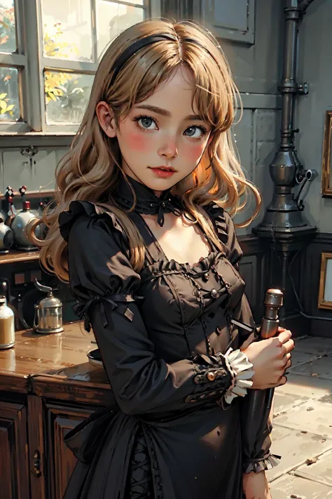 1girl, intricate details, frills, see-through, looking at viewer, windows, blush, blonde, standing, upper body, london, victorian fashion, victorian era
<lora:SteamPunkAI:0.8>