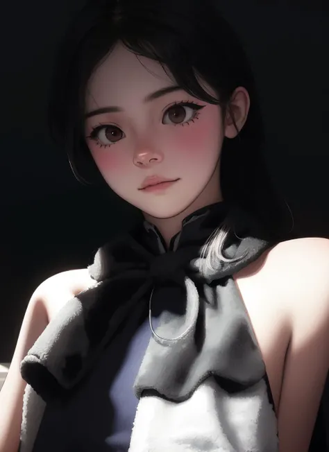 (masterpiece, best quality), intricate details,
1girl, <lora:HannaHowo-Shurik_RealPersonTraining_4LV2:0.8> hannahowo, <lora:LowRA:0.8> dark theme,