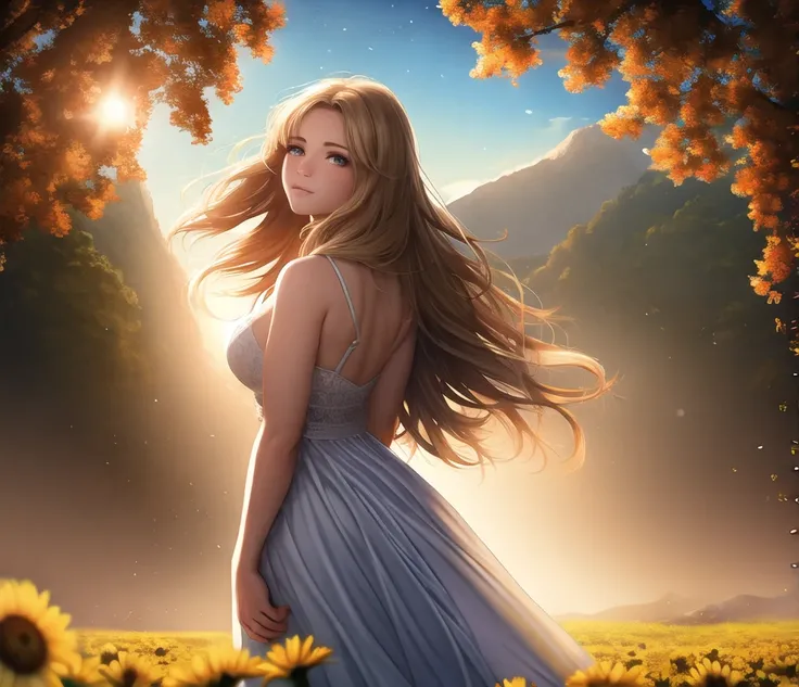 masterpiece, best quality, highres, illustration, anime girl, best anime fanart, best transition between two shapes of colors, ultra fine and extremely detailed realistic hair, a mastery of techniques and a intricate attention to details, best transition between two shapes of colors, made by pro artist, use worldbuilding to achieve a sense of realism, amazing eye detail, volumetric lighting, depth, trending on artstation, trending on pixiv,
A girl stands atop a mountain,
Her hair whipped by the wind,
She gazes at the endless horizon,
A breathtaking sight to behold.
Her dress billows in the breeze,
Like a field of flowers in bloom,
Her eyes gleam with determination,
As she faces the world with grace and poise.
The sun casts a golden glow,
On her skin and on the peaks,
She is a goddess of the wilderness,
Strong and free, her spirit unbroken.
This girl is a force to be reckoned with,
A vision of beauty and strength,
She stands tall, a shining beacon,
In this grand and wondrous scene.