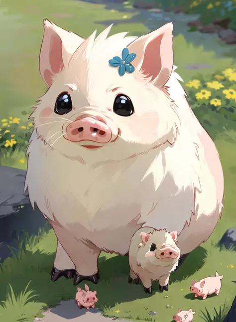 <lora:add_detail:1>Best quality, (masterpiece:1.1576), (high resolusion:1.2155),(ultra detailed 8k art:1.05), kawaii, (fluffy), (micro size:1), micro size pigs, semi-realistic, multiple cute pigs, out door, lots of micro sized pigs <lora:Silicon-landscape-isolation:1>
