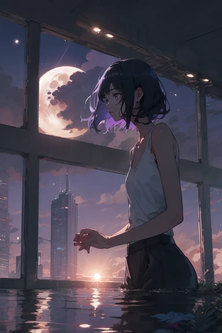 masterpiece,
complex depiction,
ink, sun ring, 1girl,
under the water, cloud, drop, bush, visible air, skyscraper, rail,
eclipse, purple sky, blue light,
indoors,
collarbone, full moon, purple morning,
<lora:Messy:0.4> Messy_art, <lora:st-fs:-1.4>