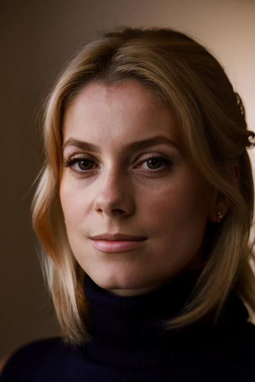 Realistic photo of a beautiful c4th3r1n3d-v2 woman, 1girl, solo, long hair, looking at viewer, blonde hair, brown eyes, closed mouth, blurry, sweater, lips, blurry background, turtleneck, portrait, realistic, soft lighting, professional Photography, Photorealistic, detailed, RAW, analog, sharp focus, 8k, HD, DSLR, high quality, Fujifilm XT3, film grain, award winning, masterpiece<lora:c4th3r1n3d-v2:1.0>
