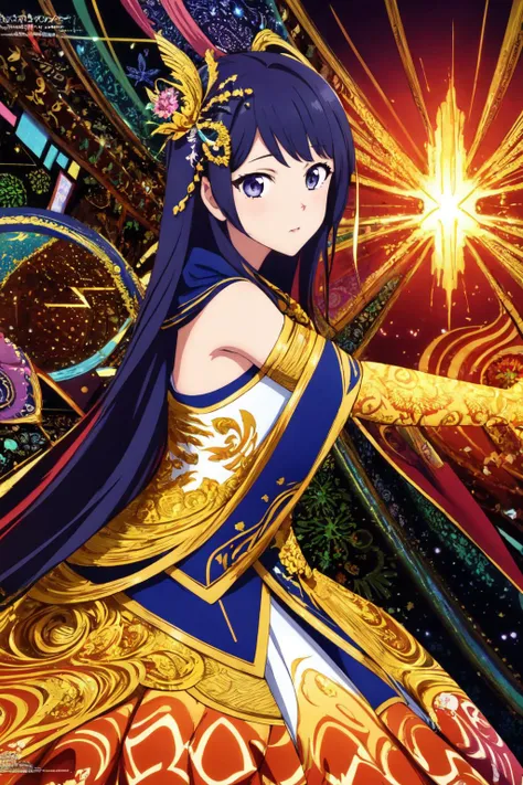 masterpiece, best quality, (official art, beautiful and aesthetic:1.2), (1girl), extreme detailed,(fractal art:1.3), colorful,highest detailed