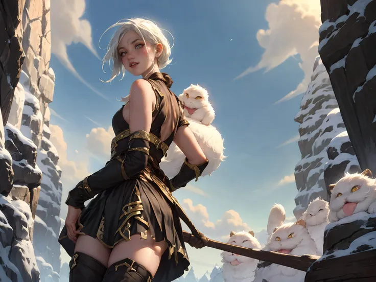 (masterpiece, best quality),intricate details,(Best quality)),((masterpiece)),((realistic)),(hyperrealism:1.2),(fractal art:1.2),.(1girl),(perfect face:1.3),riven \(league of legends\),folded ponytail,short dress,coreset,single pauldron,white hair,black eyeshadow,bare shoulders,yellow eyes,white hair,.extreme detailed eyes,colorful,highest detailed,vibrant colors,high contrast,. (8K UHD:1.2),(photorealistic:1.2),<lora:LOLå¼é·å°åå¾·(8bitï¼:0.6>,