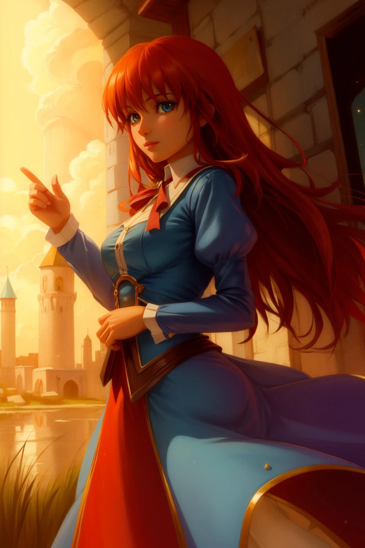 1girl, (magic realism art designed by Nikolina Petolas:1.2) , fantasy rendered in octane, detailed Digital painting of an award winning, landscape of a ([Tower of Hercules|Bristol]:1.3) from inside of The Dead Marshes, it is very Stale and 1800'S, spring garden with Pebble, Stars in the sky, Sketch, Surprising, Mythpunk, spotlight, L USM, Fujifilm Superia, fairy tale, sunbeam, professional, 64K