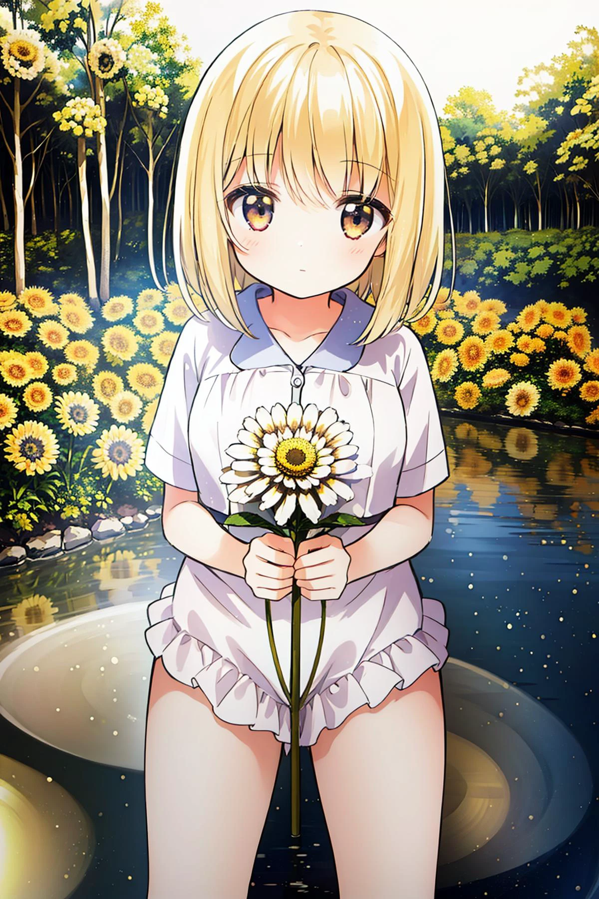 1girl, (art by Charles E. Burchfield:1.0) , awardwinning Physically based render, behance, Long exposure of a Navajo ([Roller coaster:Chrysanthemum:3]:1.3) , it is very Sci-fi and 1950S Suburbia, it has lovely details, it is made from Mohair, background is Enticing street, lush flowers with Pecan, at Golden hour, Panorama, Cel shading, Suffering, CGI Art, soft light, Low shutter, Lomography, under water, (deep indigo and Flame:0.7) , pixiv, Flickr