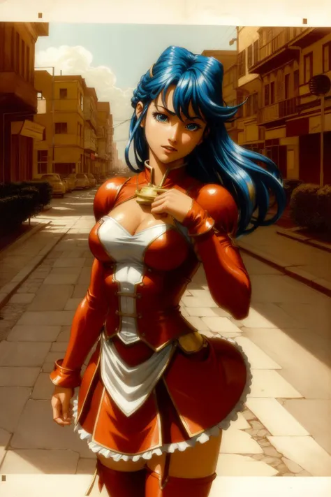 1girl, [ (romanticism art by John Constable:1.3) : (David Finch:0.9) :12], fantasy Oil Paint of a highly detailed, Hyperpop Voluminous all-american ([Ferrari:Roast beef:3]:1.3) , it is forged by Capcom, it is engraved with Cyan and Historical patterns, from inside of a Glistening The Acropolis, deep orange cityscape and field, Bathed in shadows, Sharp and in focus, Anime screencap, Embarrassing, Street Art, hair light, Depth of field 100mm, Low Contrast, vignette, Kintsugi, HDR, extremely hyper aesthetic