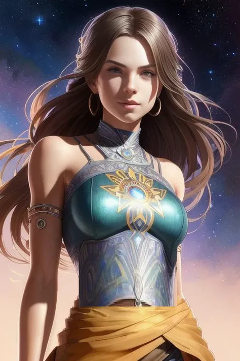 (One beautiful Saudi Arabian teenage girl:1.6),(She wears a pearl white bodysuit with a beautiful fractal or marble design:1.5),(She wears a very beautifully designed gauntlet with jeweled details:1.6), ((she is showing her armpits:1.6)), (erotic pose:1.6), (model pose:1.6), incredibly spectacular scene, ((high quality)), ((fantasy)), blue plasma brain, green plasma body, obscene, average, (despicable:1.2), (immoral:1.2), (Small breasts with beautifully raised pink areolas:1.5), (expression of ecstasy:1.2), super realistic photos, official art, unity 8k wallpaper, 8K portrait, high quality, very high resolution, (incredibly beautiful nature background:1.6), (18-year-old:1.5), (sexy and glamorous:1.1), (coquettish expression:1.6), (smile seductively:1.6), beautiful seductive face, portrait, (thick eyebrows:1.4), Beautiful eyes with high bilateral symmetry, (highly detailed eyes:1.4),(highly detailed face and eyes:1.7), (High resolution obsidian eyes:1.8), (Highly detailed skin texture:1.4), Very detailed brown skin, perfect anatomy, thin, (Beautiful muscular and toned body:1.6), highly detailed jet black hair, (moist skin:1.7), no makeup, (bear:1.1), excellent anatomy, focal plane, good looking, (emilia clarke:0.1) (emma watson:0.3),(jennifer connelly:0.24), (A delicately crafted necklace is wrapped around her neck.), (Bioluminescence with a brilliant glow:1.4), (Shining magic circle:1.5), ruins of an ancient castle, Shining majestic clouds and sky, lightning, spectacular realistic, (greg latkowski:0.8), (teal and orange:0.4), (art station:1.5), cinematic, (NSFW:1.6), dramatic light, (intricate details:1.1),milky way, (nebula:1.6), dark Knight, Note the fully armored body