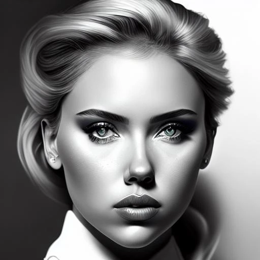 scarjo-subject1, dreamlikeart style, High detail color drawing, photorealistic, intricate details, highly detailed, realistic eyes,