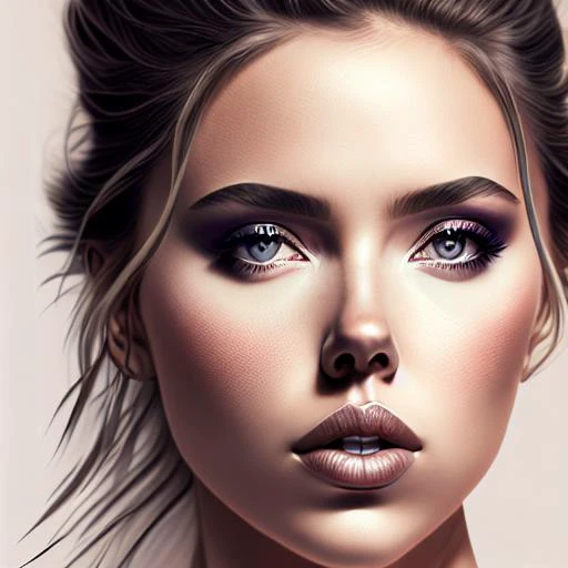 scarjo-subject1, dreamlikeart style, High detail color drawing, photorealistic, intricate details, highly detailed, realistic eyes,
