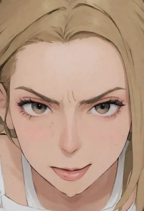 face focus view of a girl looking at the viewer, fucked silly by a man