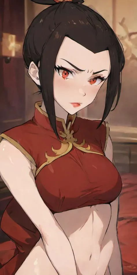 (reallife-logic) (((Ultra-HD-details))) <lora:Azula_XL:1>azula, 1girl, red-eyes
