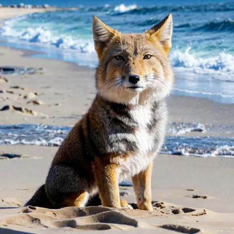 fox,<lora:Vulpes_ferrilata001:0.6>,<lora:add_detail:1>,<lora:boldline:-0.8>,<lora:noline:0.3>,looking at viewer,
Vulpes_ferrilata,
upper body,
ocean,beach,sunshine,