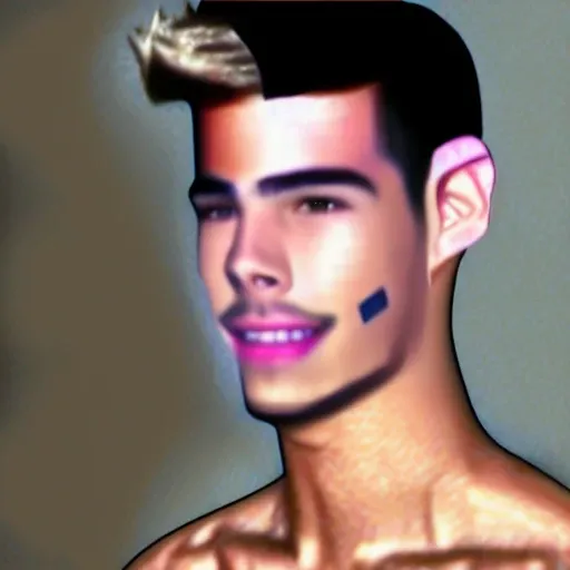 A portrait of a Handsome young man, Upper Body, ((DragonflyProto))