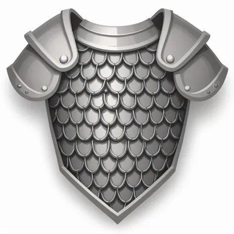 game icon of chain mail armor, white background, <lora:game_icons:1>