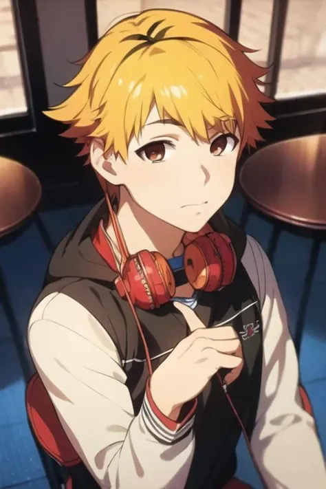 masterpiece, best quality, photorealistic, 1boy, solo, male focus, looking at viewer, , , <lora:hideyoshi_nagachika:0.76>, hideyoshi_nagachika, blonde hair, brown eyes, , long sleeve shirt, , The Shattering Isles,