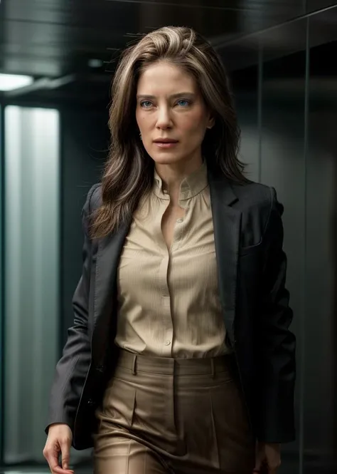 ultra detailed 8k cg, the matrix, business suit, beautiful mr1nc0n female agent, soft_lighting, <lora:more_details:0.5>, best quality, high quality, highres, ultra detailed, high detailed, (realistic:1.3), (photorealistic:1.3), RAW photo <lora:m_rincon_lora_V1-10:1>