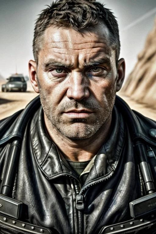 masterpiece, high quality, photo trending on Unsplash, portrait of a mad max police officer, <lora:Clothing - Sexy Police Officer:.65>