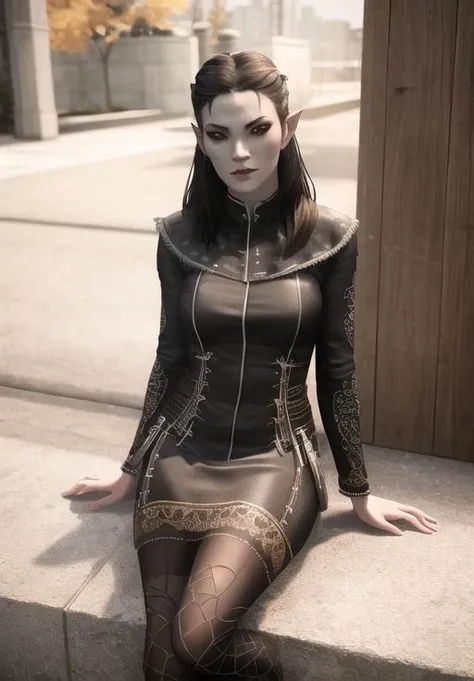 <lora:Dunmer-female:0.8>, dunmer-female, 1girl, solo, sitting,, (masterpiece, best quality, absurdres, detailed, ultra-detailed:1.3), (trending on CGSociety, trending on pixiv, contest winner:1.3)