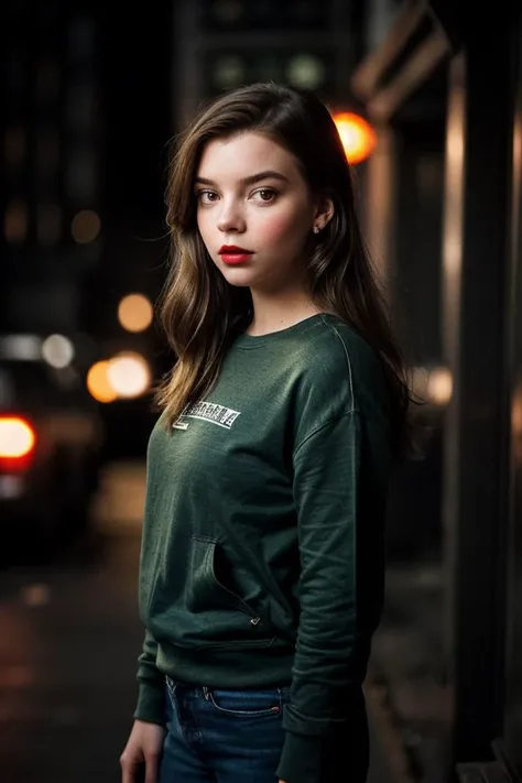 photo of fit (D4rl33nJos3ph1n3-135:0.99), a beautiful woman, perfect hair, (modern photo), wearing a (crew neck sweatshirt:1.2) and long skirt with jewelry, portrait, 85mm, (analog, cinematic, film grain:1.3), (Martian Agricultural Dome, Dome with hydroponic farms and advanced cultivation techniques for Mars.), detailed eyes, professional pose, painted lips, (epiCPhoto), (looking at viewer:1.1), (cinematic shot:1.3), (natural lighting, lit from above), <lora:add_detail:0.5>