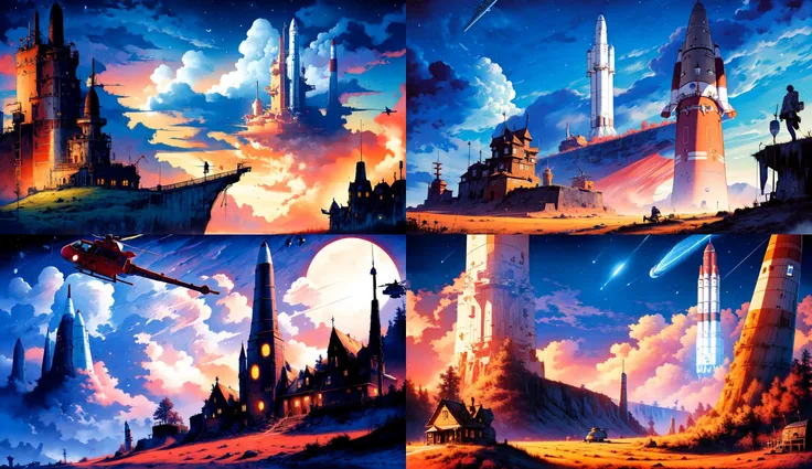 masterpiece,(best quality:1.3),
<lora:FantasyNightV1:0.7>,fantasy_night,Mars,Space,(rocket:1.4),ship,(Helicopter:1.3),
