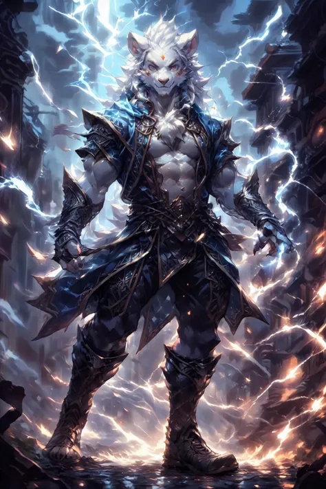 (masterpiece,best quality,ultra detailed,perfect anatomy),detailed background,hi res,nj5furry,kemono,
perfect lighting,light particles,sharp focus,light particles,by milkytiger1145,by lindong,by null-ghost,
BREAK
dark theme,sunlight,simple background,(smoke,chimney),fog,
solo,solo foucs,male,male focus,anthro,lion,Lion,mane,muscular,(half-length portrait),<lora:add_detail:0.8>,
(white fur:1.5,white body:1.5),looking at viewer,detailed eyes,
clothed,topwaer,bottomwear,footwear,worker,gloves,boots,new folder (5),<lora:Concept - Electromancer_v1.1:1>,
