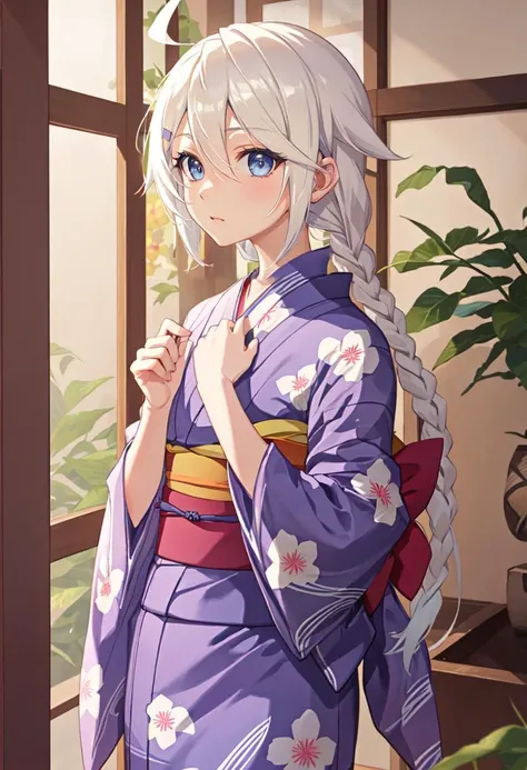 best quality, masterpiece, highres, solo, (kirino_bluearchive:1.10), (yukata:1.30), (kimono:1.15), 17 <lora:kirino_bluearchive:0.80>