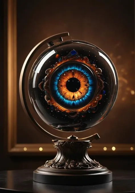 galaxy eye hidden universe, glass sphere float in pedestal, low light, darkness, neon, eye lighting, black background, surreal, (light emerges out of the sphere), detailed image, high quality detailed, shaped glass sphere head, amazing wallpaper, digital painting highly detailed, UHD detailed oil painting, beautiful art UHD, bokeh, background Modifiers: extremely detailed Award winning photography, fantasy studio lighting, photorealistic very attractive beautiful imperial colors ultra detailed 3D, (Very Intricate), UHD, <lora:3D_Framed_Wall_Art_-_By_DICE:0.7>, (3D Framed, Mega Details),hallway,<lora:casting shadow style:1>, <lora:sinfully_stylish_SDKL:1>
