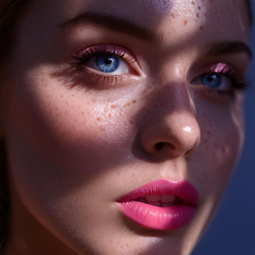 cinematic film still of <lora:casting shadow style v2:1>
A cucoloris patterned illumination casting a unique custom circular shape shadow on a woman with freckles on her face and a pink shirt,1girl,solo,looking at viewer,blue eyes,parted lips,lips,eyelashes,sunlight,portrait,close-up,freckles,realistic,nose,dappled sunlight,cinematic,film,filmic,casting shadow,venetian blinds casting shadow light,shadow on face,face partially covered in shadow,different shadow,window casting shadow light,cinematography,detailed,detailed background,detailed face,high quality,8k,cuculoris,kookaloris,cookaloris or cucalorus,light modifier,different light pattern,creative light,unique shadow , casting shadow style, celluloid film skintone color, shallow depth of field, vignette, highly detailed, high budget, bokeh, cinemascope, moody, epic, gorgeous, film grain, grainy