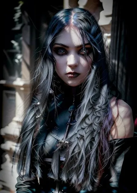 taylor, gothic, long black hair, brunette, masterpiece,best quality, intrincate details, photo, 50mm lens, perfect shadows, perfect face and lips <lora:atrizes_v05:1> <lora: casting shadow style SD1.5:0.8> <lora:gothic_v1:0.8>