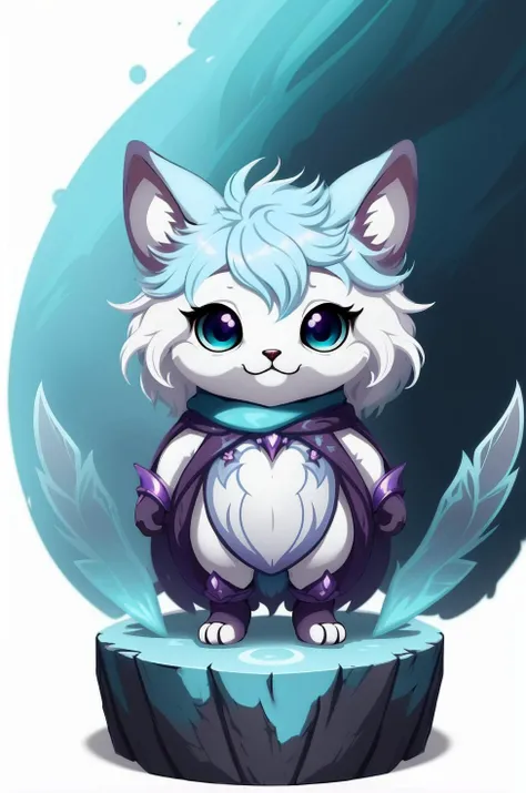 illustration art an adorable fantasy creature, game icon, game art, (white background:1.3), ultra detailed, 8k, absurdres, deep contrasting colors, beautiful shaded and highlights, chibi, extremely cute, transparent, 8k, high quality, trending on artstation, art by artgerm, flightrising