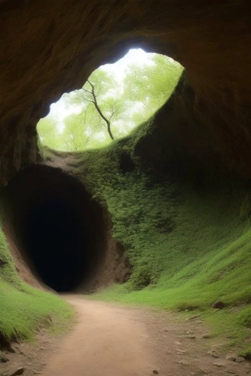 8k, highest quality, masterpiece, sharp focus, skull caves, a network of underground tunnels filled with the remains of ancient civilizations