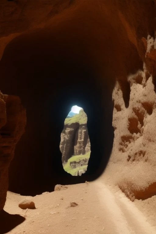 8k, highest quality, masterpiece, sharp focus, skull caves, a network of underground tunnels filled with the remains of ancient civilizations