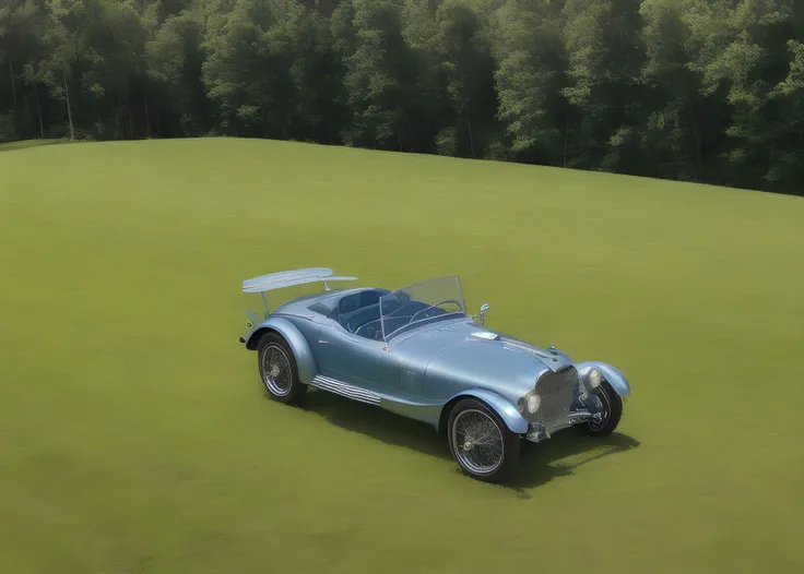 vintage car in a field