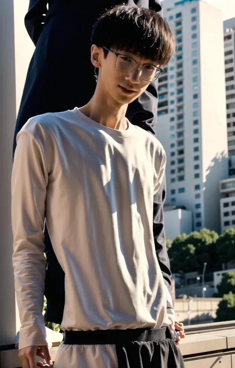 delicate,masterpiece, finely detailed, dramatic light, intricate details, extremely realistic, 1boy, photograpy,perfect face, <lora:FTJ_v1:1>,skinny,outdoor,cityscape,looking at viewer,clothes on
