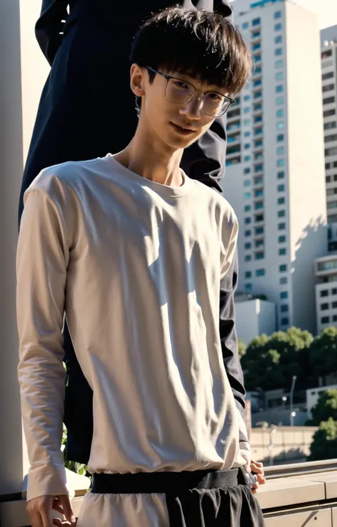 delicate,masterpiece, finely detailed, dramatic light, intricate details, extremely realistic, 1boy, photograpy,perfect face, <lora:FTJ_v1:1>,skinny,outdoor,cityscape,looking at viewer,clothes on