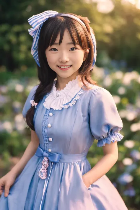 cinematic photo cinematic photo,perfect lighting,masterpiece,best quality, <lora:riccco_v1:0.8>, riccco9,solo,1girl,(beautiful,cute,shy,petite, 18 years old,perfect eyes, still from historical drama,highly detailed skin,looking at viewer:1.3),(wearing cute dress,frills,ribbon,hair adornment,elegant:1.3) ,<lora:ARWSweetLolita:0.7> sweetlolita,(flirtatious smile:1.5), 35mm photograph, film, bokeh, professional, 4k, highly detailed