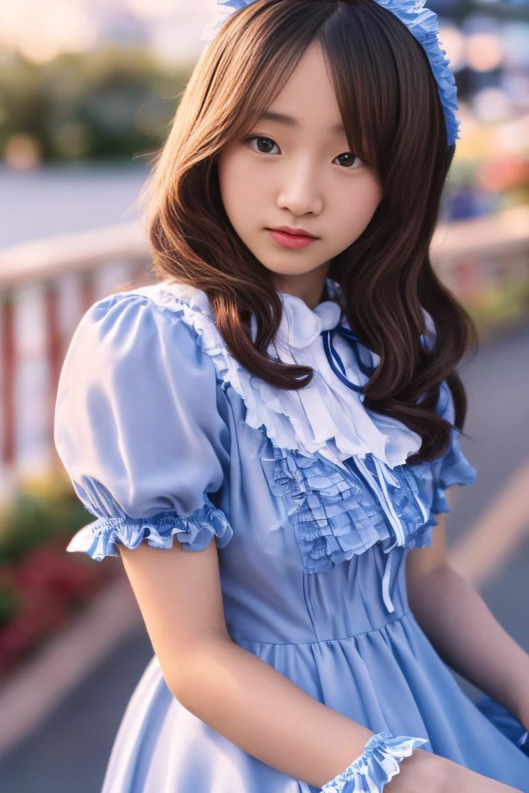 cinematic photo cinematic photo,perfect lighting,masterpiece,best quality, <lora:riccco_v1:0.8>, riccco9,solo,1girl,(beautiful,cute,shy,petite, 18 years old,perfect eyes, movie still from romantic comedy,highly detailed skin,heartwarming fluffy scene,looking at viewer:1.3),(wearing cute dress,frills,ribbon,hair adornment,elegant:1.3) ,<lora:ARWSweetLolita:0.7> sweetlolita, 35mm photograph, film, bokeh, professional, 4k, highly detailed