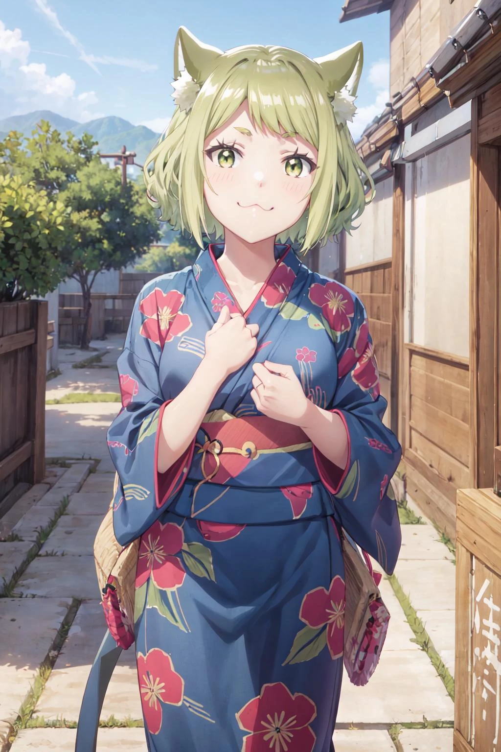 <lora:0014Kmiaha:1>,miaha,japanese yukata,looking_at_viewer,
