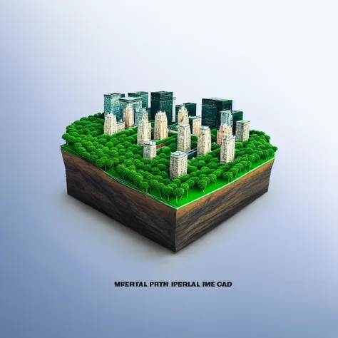 central park, microworld render style