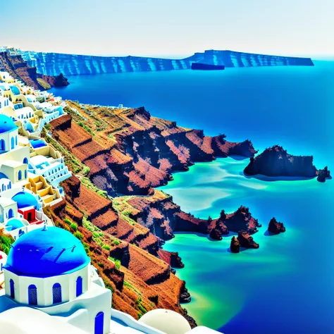 santorini, microworld render style