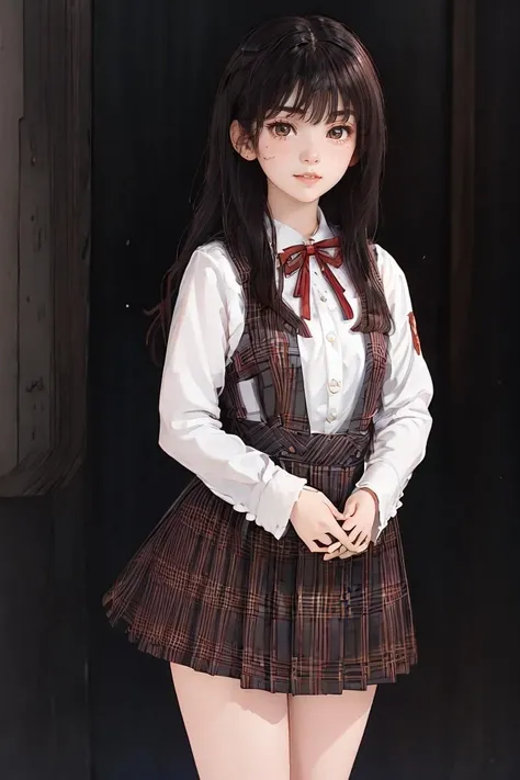 (masterpiece, best quality), 1girl, beautiful face, <lora:Nogizaka_8th:1> nogizaka_costume,
