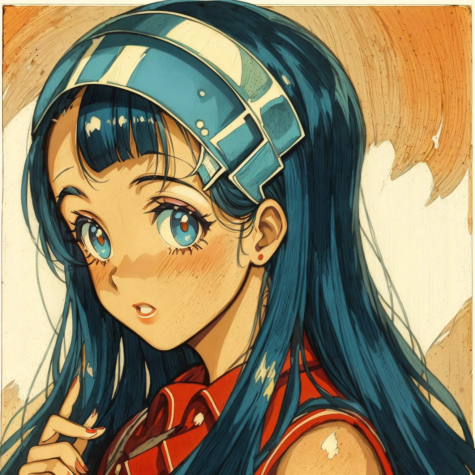portrait <lora:Aaliyah_a0aqee:1> a0aqee,1girl, <lora:AdAmericana:0.8> Ad Americana Style, vintage painted advertisement, retro 1950's style
