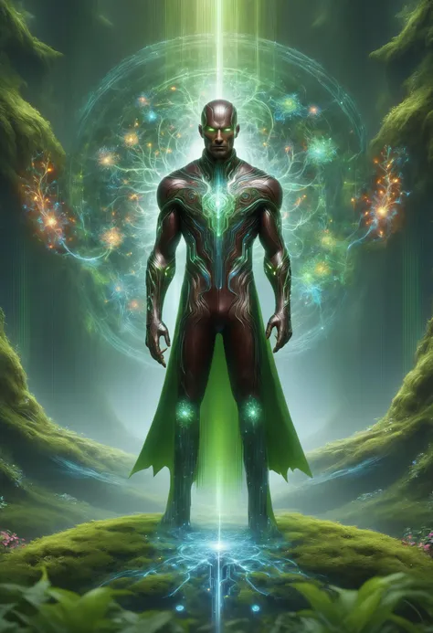 DonMQu4n7umZ3r0XL male marksman nature magic vibrant swirling aura, deep greens and browns, occasional flash of floral colors, rich earthy scent, soft rustling of leaves, gentle murmur of a distant stream, magic feels alive, tendril of energy are tiny roots and vines, reaching out to connect and nurture life around it, plains, quantum entanglement,
<lora:DonMQu4n7umZ3r0XL-000006:0.8>,