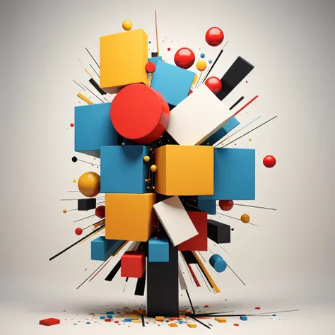 Cubist artwork <lora:FF-Style-Kazimir-Malevich.LoRA:1> in the style of kazimir malevich, kazimir malevich style, kazimir malevich art, kazimir malevich, a colorful abstract design, 3d abstract render overlayed, explosion of data fragments, abstract 3d rendering, epic 3 d abstract model, geometric 3 d render, geometric 3d render, cinema 4d colorful render, rendered in cinema 4 d, rendered in cinema4d, 3d digital art 4k, 3d illustration, 3 d illustration . Geometric shapes, abstract, innovative, revolutionary