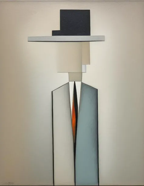 Cubist artwork <lora:FF-Style-Kazimir-Malevich-v2.LoRA:1> in the style of kazimir malevich,kazimir malevich style,kazimir malevich art,kazimir malevich,a painting of a man in a hat and suit, inspired by Ivan Generali, a suited man in a hat, inspired by Jnos Nagy Balogh, inspired by Ignacio BazanLazcano, benjamin vnuk, by Jnos Nagy Balogh, by Ivan Generali, inspired by Carlos Saenz de Tejada . Geometric shapes, abstract, innovative, revolutionary
