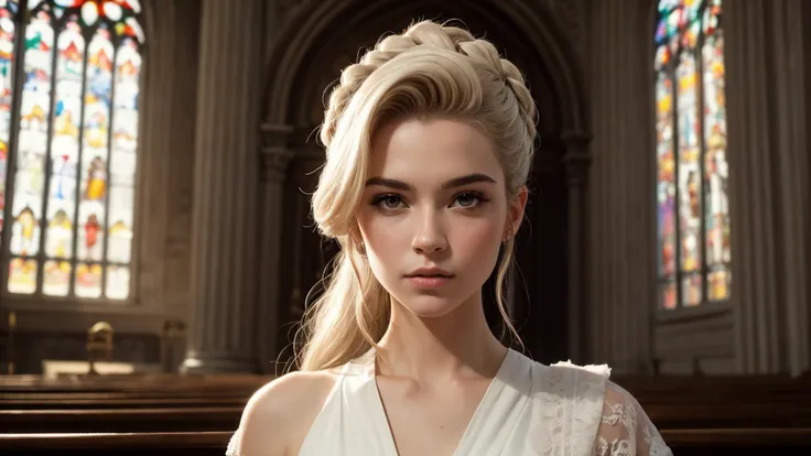 best quality, masterpiece, of a male, dressed as a Cleric, with platinum hair, with a male Regal pompadour with side part hairstyle, wearing a top hat, portrait, standing, In a grand cathedral carved into a mountainside, where monks chant ancient hymns,, realistic, concept art, cinematic, volumetric lighting, highly detailed, 8k ultradetialed character with perfect face,detailed skin,(ultrasharp:1.3),(masterpiece:1.1),best quality AS-YoungV2,(photorealistic:1.2),ultrarealistic,realistic ultradetailed character,4k perfect quality,<lyco:GoodHands-beta2:1>Magnificent,Imperceptible detail,Intricately designed,